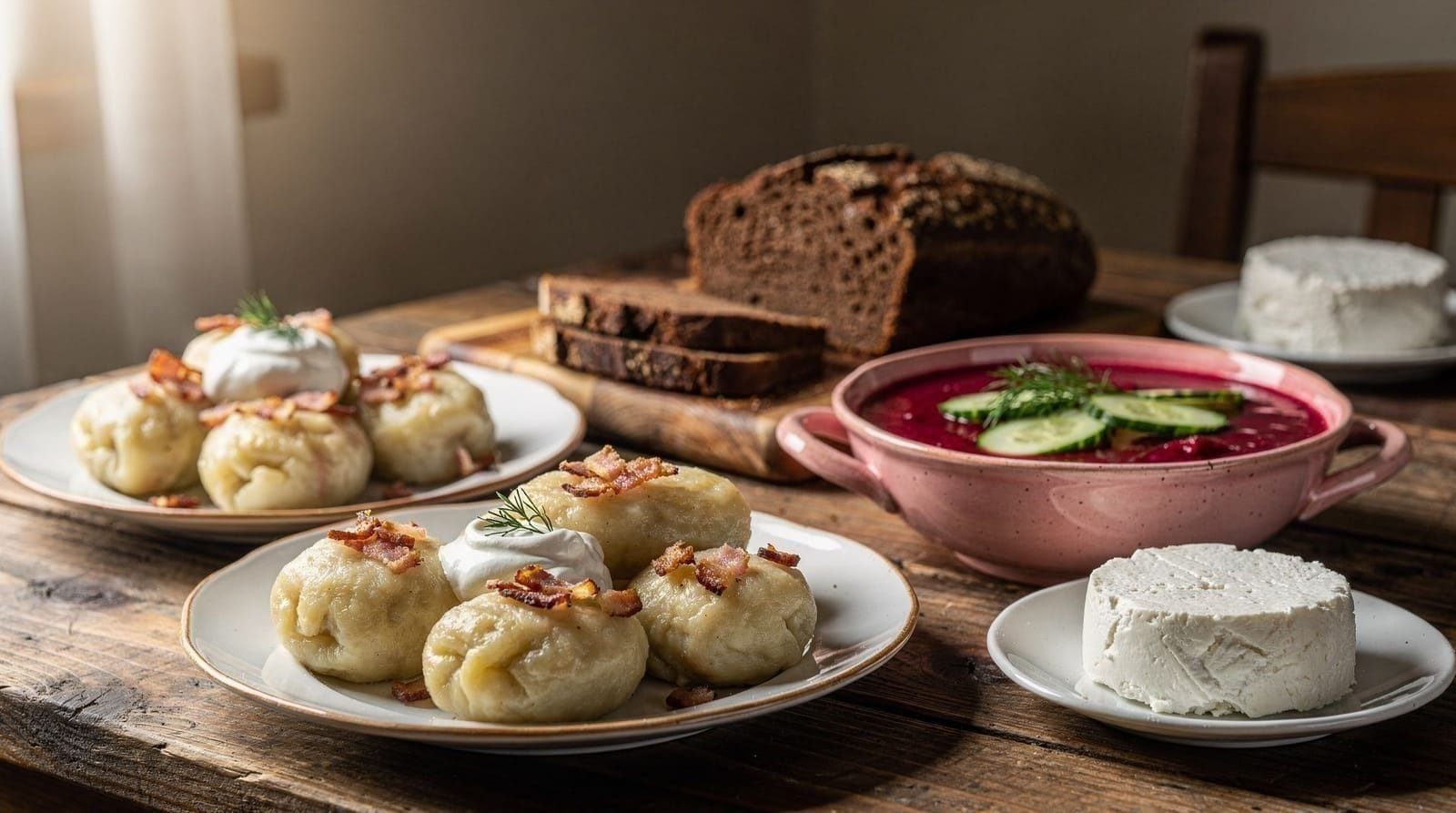 Cepelinai and Lithuanian dishes — the definitive guide — Cepelinai, šaltibarščiai, kibinai, kugelis, kepta duona, šakotis — Lithuanian di